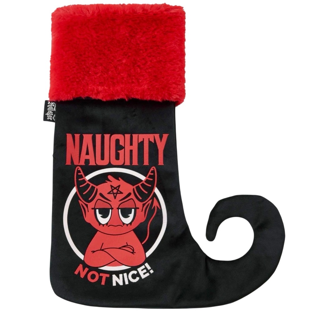 🎄 Killstar Stocking 14.7” “Naughty Not Nice” Hexmas Plush Gothic